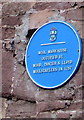 SO5924 : Blue plaque on a former wool warehouse, Ross-on-Wye by Jaggery