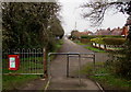 Metal barriers at the SE end of Elmgrove Road West, Hardwicke