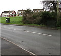 Dark green telecoms cabinets, School Terrace, North Cornelly