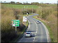 A361 approaching Cemetery Roundabout