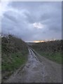 SX7452 : The unmetalled road west of Preston Cross by David Smith