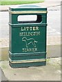 NZ2681 : Bedlington Terrier litter bin by Graham Robson