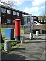 Elizabeth II postbox and telephone box on Wigston Road