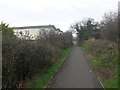 Wick: bridleway I27 passes some mobile homes