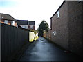 Back lane to Culworth Close, Leamington Spa