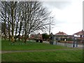 Bus Shelters and Wide Grass Verge on Barnsley Road