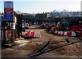 Network Rail construction site entrance, Newport