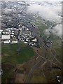 Molinsburn motorway junction from the air