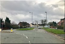 SJ8443 : Newcastle-under-Lyme: junction of Kingsbridge Avenue and the A519 by Jonathan Hutchins