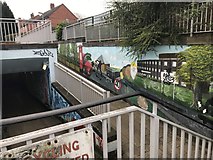 SJ8443 : Newcastle-under-Lyme: subway art at the Clayton A519 by Jonathan Hutchins