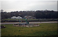 Sewage works at dusk