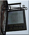 Sign for the Prince of Wales public house, Bedworth