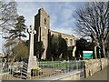 Isleham War Memorial and church