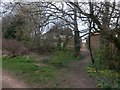 Kinson: towards footpath E22 from Millhams Mead