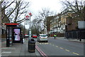 Bus stop and shelter on Edgware Road (A5)