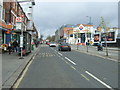 Bus stop and shelter on Cricklewood Broadway (A5)