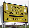 Pats Way name sign, Kenfig