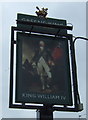 Sign for the King William IV public house, Shenley