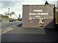 Damaged hoarding, Omagh