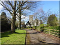 Approach to St Michael and All Angels Church, Throwley