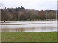 Ruthin rugby field, under water