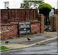 Monolingual street names sign on a Nottage corner, Porthcawl