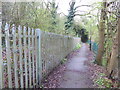 Footpath alongside the railway embankment