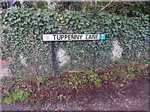 SU7605 : Tuppenny Lane sign by Hamish Griffin