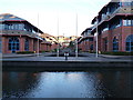 Aston Cross Business Village from the canal