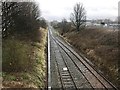 SJ7066 : Railway line south of A54 in Middlewich by Jonathan Hutchins