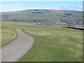 Road descending towards White Kirkley