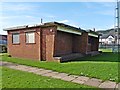 SS9746 : Catering building, Minehead FC by Roger Cornfoot