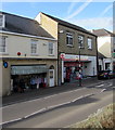 West Street shop between a bank and the post office, Axminster