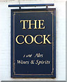 TG1107 : The Cock public house (pub sign) by Evelyn Simak