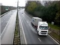 A very wet A63 dual carriageway at Melton