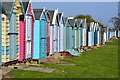 Line of beach huts