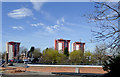 Ring Road and flats in Wolverhampton