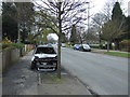 Burned out car on Aspley Lane