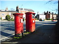 Pillar boxes at the junction of The Downs and Delamer Road