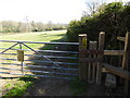 Stile on footpath going east from the B2028