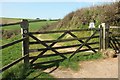 Gate on bridleway, Compass Cove Cottages