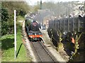 Flying Scotsman in Haworth station