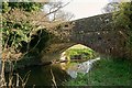 The upstream side of Hayne Bridge on the River Yeo