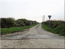 SH3387 : Junction of lanes at  Pengroeslon by Neil Theasby