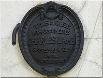 TQ3297 : Plaque on House, Chase Side, Enfield by Christine Matthews