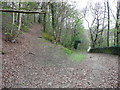 Junction of footpath with Cromwell Wood Lane, Southowram