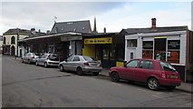 SO6024 : Cars, shops and offices, Cantilupe Road, Ross-on-Wye by Jaggery
