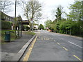 Bus stop and shelter on The Ridgeway, Mill Hill Village