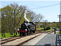 SZ5391 : Locomotive running round train, Wootton station by Robin Webster
