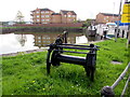 Old winding gear at the edge of Bridgwater Marina